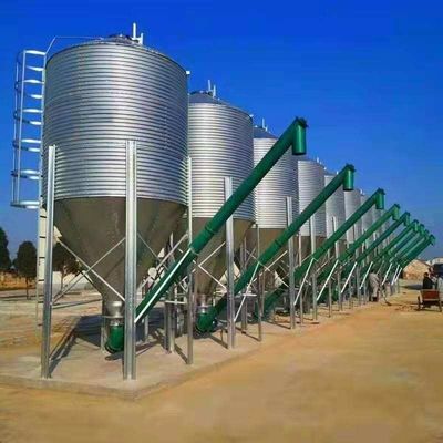 ถังเก็บอาหารสัตว์เกษตร HX Steel ถังเก็บเมล็ดพืชสัตว์ปีก