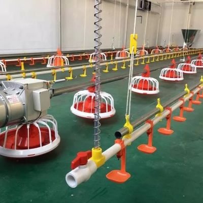สายให้อาหารสัตว์ปีกแบบท่อสังกะสี 220V 380V Pan Feeding System
